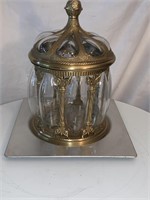 Brass & Glass Lidded Jar
