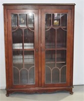 Antique Glass Door Bookcase / Display Cabinet