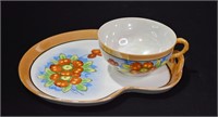 Vintage Hand Painted  Snack / Tennis China Set