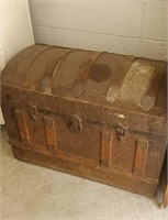 Old trunk approx 24 inches tall x 32 wide