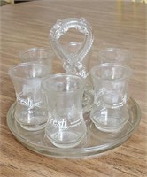 Glass serving tray