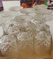 Group of 8 Wexford wine glasses