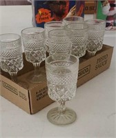 Set of 8 Wexford pattern glass cordials