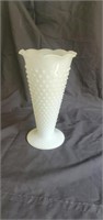 Stunning Hobnail milkglass vase approx 9 inches