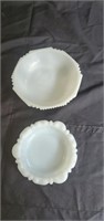 Pair of white serving dishes