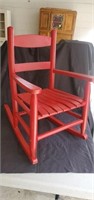 Little red rocking chair child sized