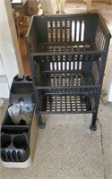 Rolling storage cart and truck console