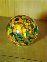 Multi colored  Art glass paper weight