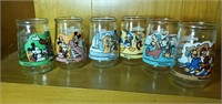 Grouping of Disney jelly jars