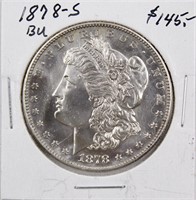 1878-S Morgan Silver Dollar Coin BU