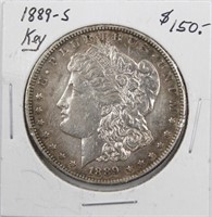 1889-S Morgan Silver Dollar Coin Key Date