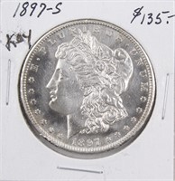 1897-S Morgan Silver Dollar Coin Key Date