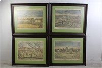 (4) Framed Lexington & Concord Civil War Prints