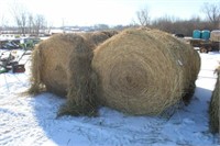 (4) 2020 1St Crop Grass Hay Round Bales, 5Ft x 6Ft