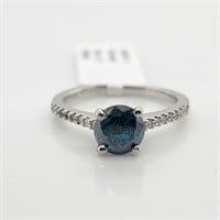 PLATINUM PT950 DIAMOND (1CT,I1,TREATED BLUE RING