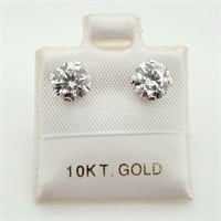 10K WHITE GOLD MOSSANITE(1.5CT)  EARRINGS, MADE