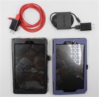 (2) Kindle Fire HD8 7th Gen Tablets Case & Charger