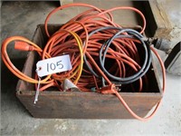 EXT CORDS W/ WOODEN BOX