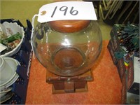 OLD WOODEN GUMBALL MACHINE
