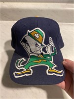 Vintage Notre Dame 100% Wool Big Logo Hat