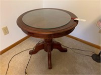 BEAUTIFUL DRUM TABLE WITH PROTECTIVE GLASS