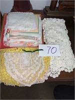 DOILIES AND ASSORTED LINENS