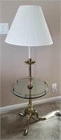 Stunning Brass Floor Lamp / Table Combo