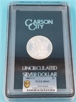 1885 Carson City Morgan silver dollar from GSA hor