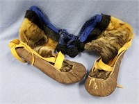 Pair of sealskin muk luks about 11" sole