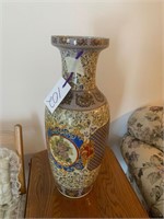 TALL HAND PAINTED ASIAN  VASE