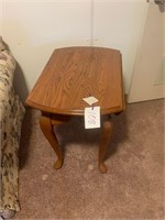 SOLID WOOD END TABLE WITH DROP LEAVES 2 OF 2