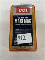 (50 Rds) .22 WMR Ammo Maxi Mag 40 Gr TMJ