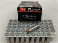 (50 Rds) 357 Magnum Ammo 158 Gr JHP