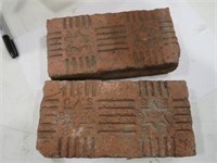 Lot of 2 Bricks With Star Pattern