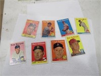 Lot of 8 1958 Topps Baseball Cards #2