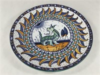 Signed Italian Deruta Dragon Plate