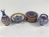 4 Painted Ceramic Miniatures