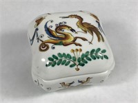 Handpainted Signed Italian Ceramic Box