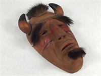 NA Cherokee Carved Buffalo Mask