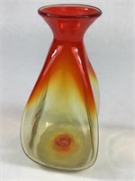 Blenko Art Glass Amberina Style Vase