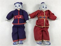 Pr VTG Chinese Porcelain Dolls