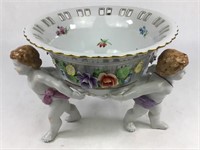 Fine Von Schierholz Porcelain Center Bowl w/Cupids