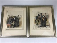 Pr Framed Honore Daumier Lithographs
