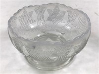 Antique Fenton Beaded Star Pattern Footed Bowl