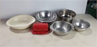 Tupperware Bowl/ Butterie Butter Dish/ Metal Bowls
