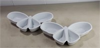 BIA Cordon Bleu Ceramic Butterfly Divided Dishes