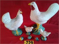 Hen & Rooster concrete yard art & more