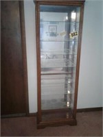 Oak china cabinet w/ glass front & sides