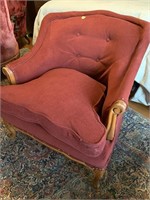 Red Velvet Victorian Chair