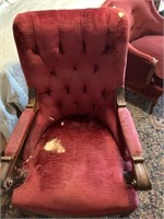 Red Velvet Georgian Chair